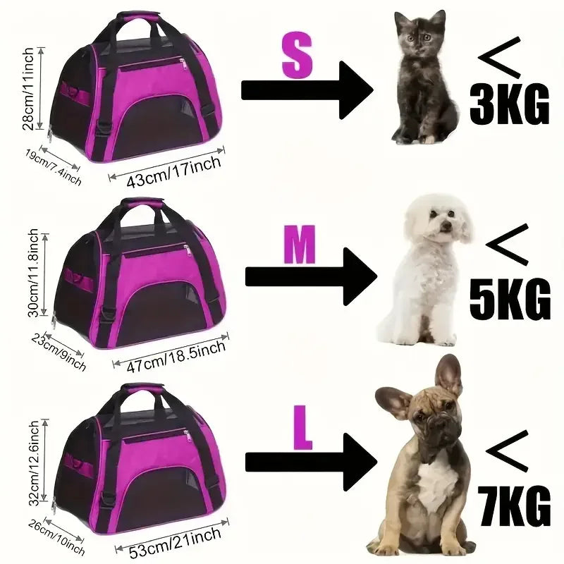 Portable Dog & Cat Carrier Bag