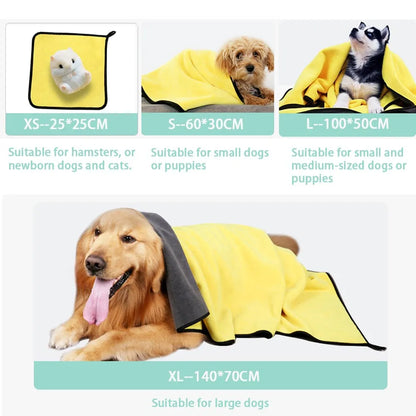 Quick Drying Dog And Cat Soft Fiber Towel