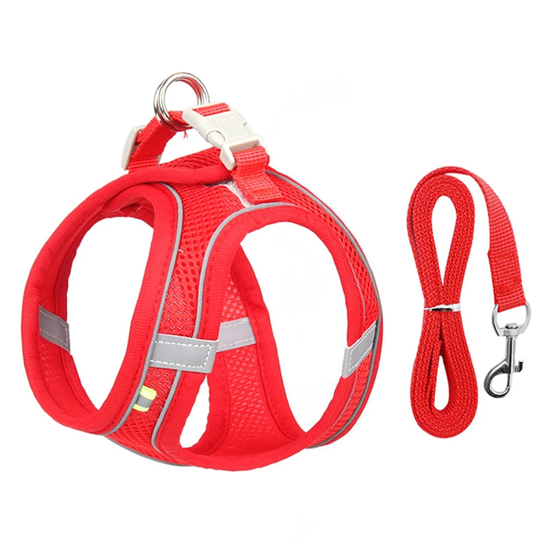 Dog Harness Leash Set for Small Dogs Adjustable Puppy Cat Harness