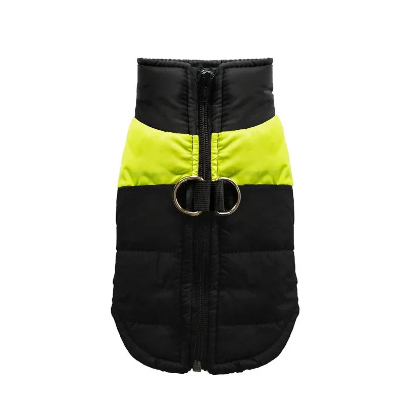 Waterproof Dog Winter Coat – Padded Zipper Jacket