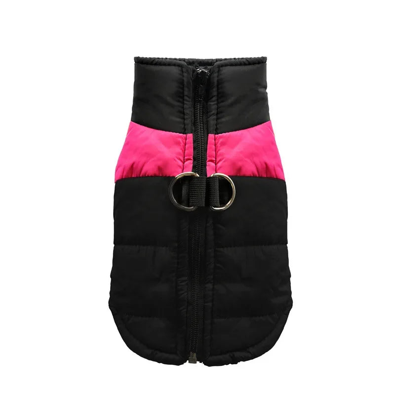 Waterproof Dog Winter Coat – Padded Zipper Jacket