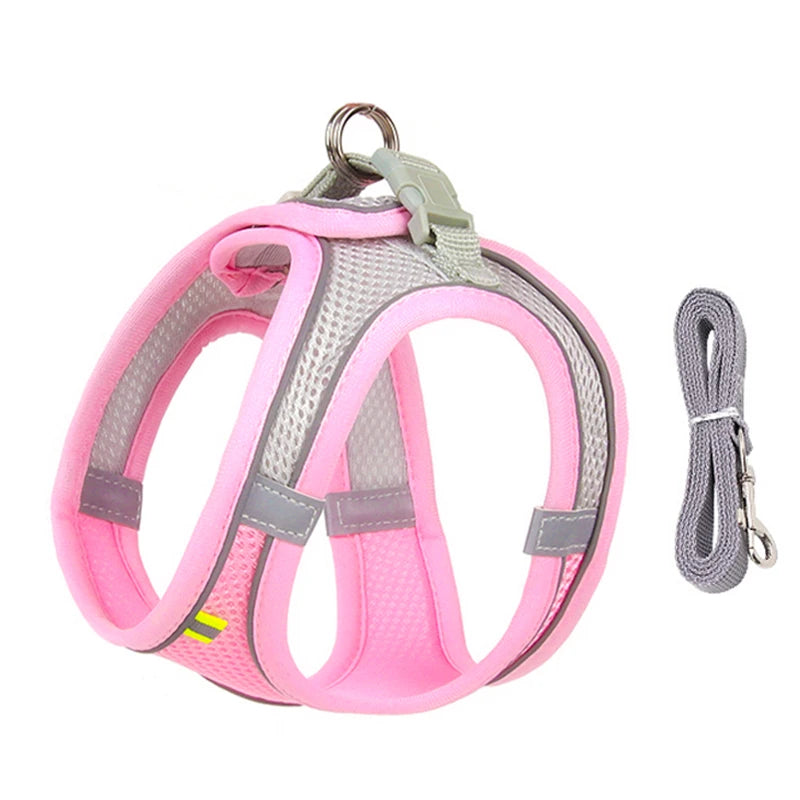 Dog Harness Leash Set for Small Dogs Adjustable Puppy Cat Harness