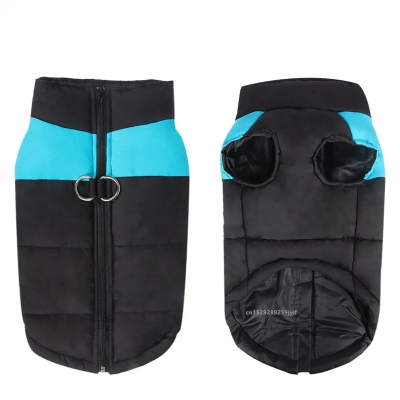 Waterproof Dog Winter Coat – Padded Zipper Jacket